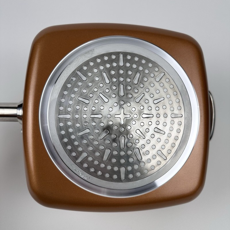 Copper Chef 9.5" Square Casserole Induction Chefs Pan W/ Fry Basket, Tray, & Lid gallery