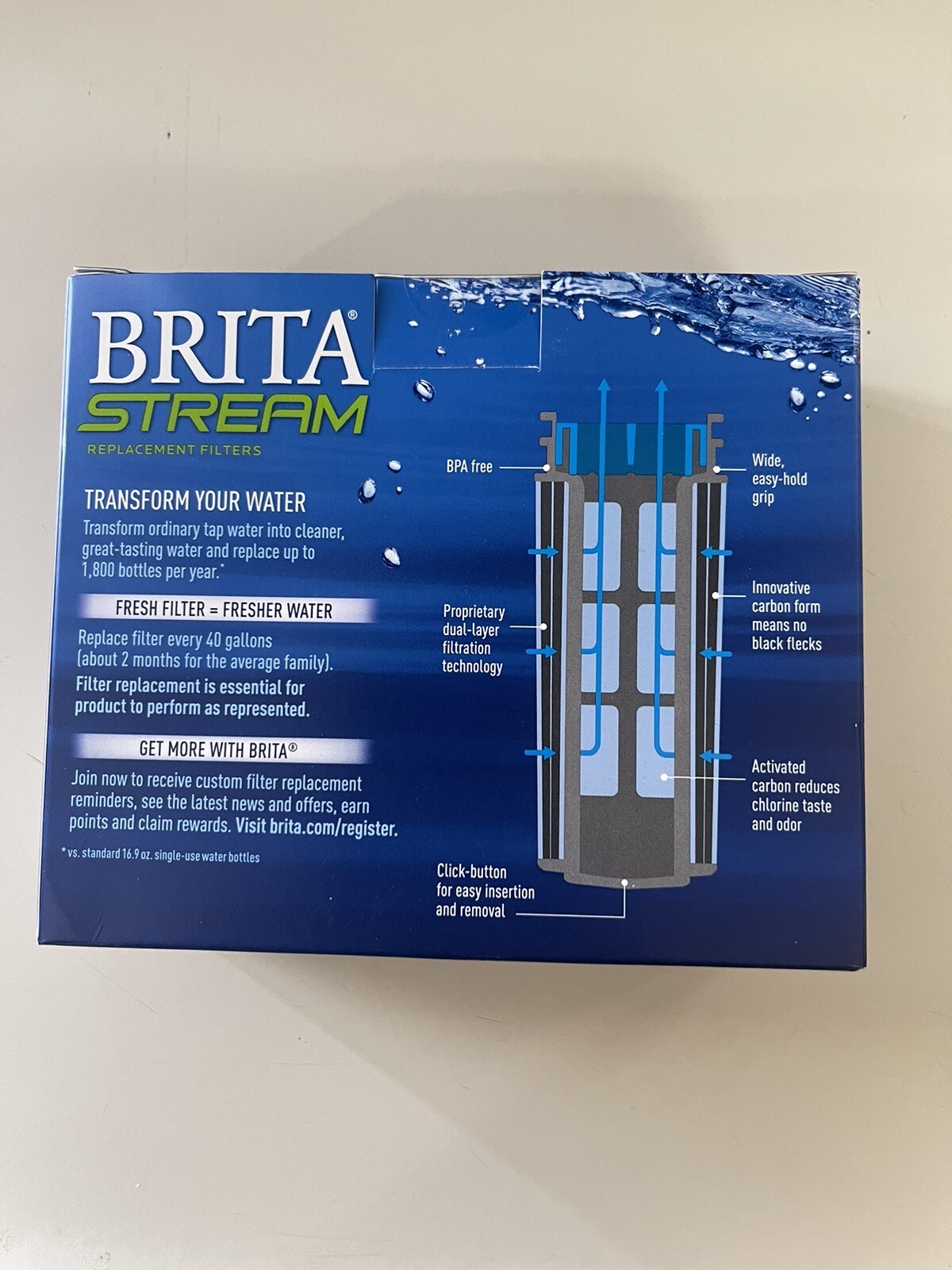 Brita Stream Pitcher Replacment Water Filter 3-PACK gallery