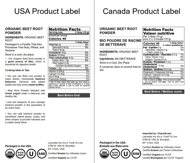Organic Beet Root Powder – Non-GMO, Raw, Kosher, 100%Pure, Vegan Superfood, Bulk gallery