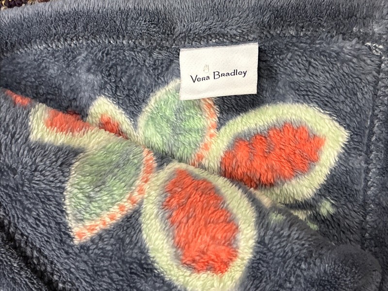 Vera Bradley Blanket Throw Nomadic Floral Soft Fleece 50x80 RETIRED gallery