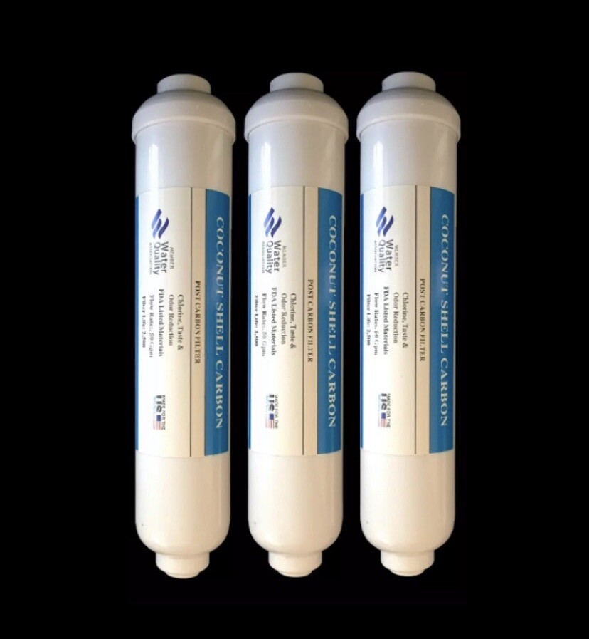 3Pack Inline Carbon Water Filter Purifier 1/4"NPT Fridge Ice-maker Bar Rv Iffice gallery