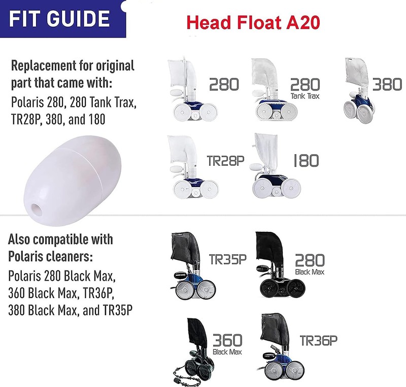 Head Float A20/Ballast Float EA20 For Polaris 280/360/380 & Legend Pool Cleaners gallery