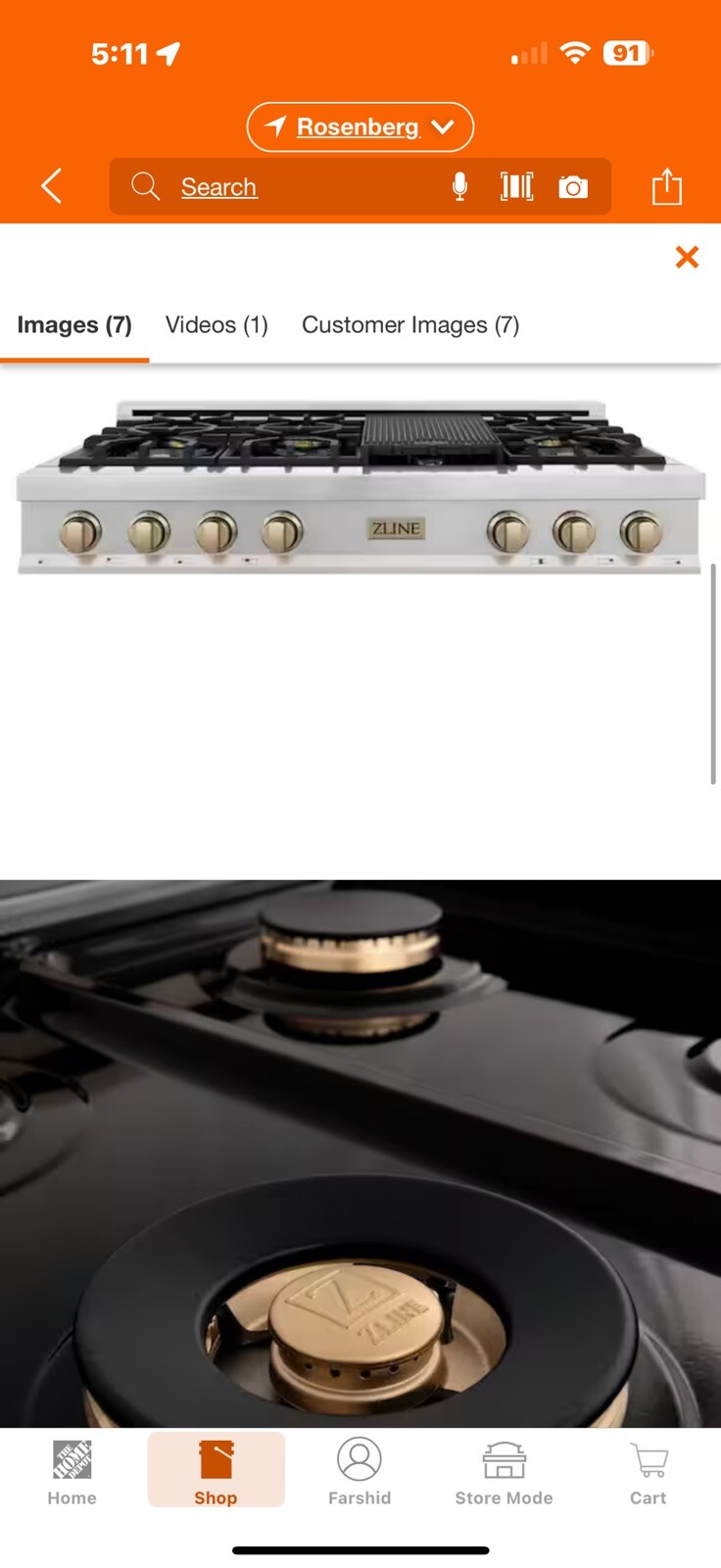 Burner Front Control Gas Cooktop gallery