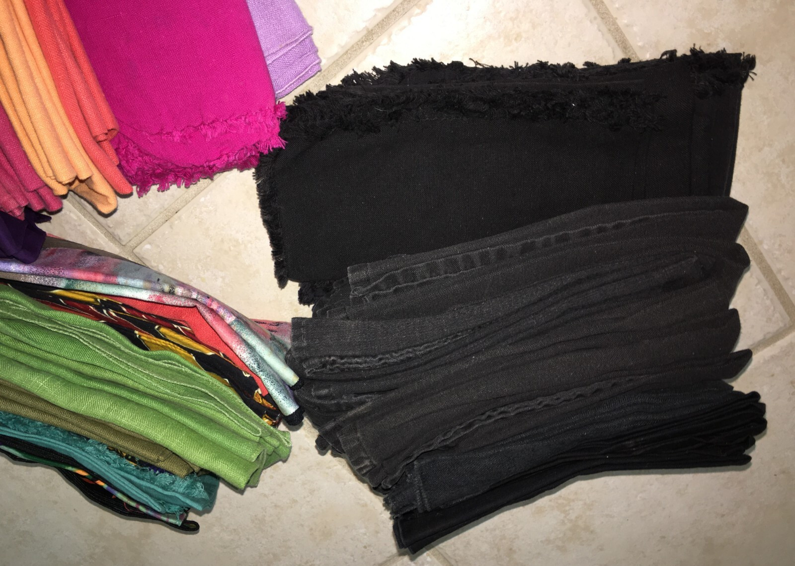 11 POUNDS CLOTH NAPKINS TABLE DECOR COTTON LINEN MULTICOLOR KITCHEN DINING ROOM gallery