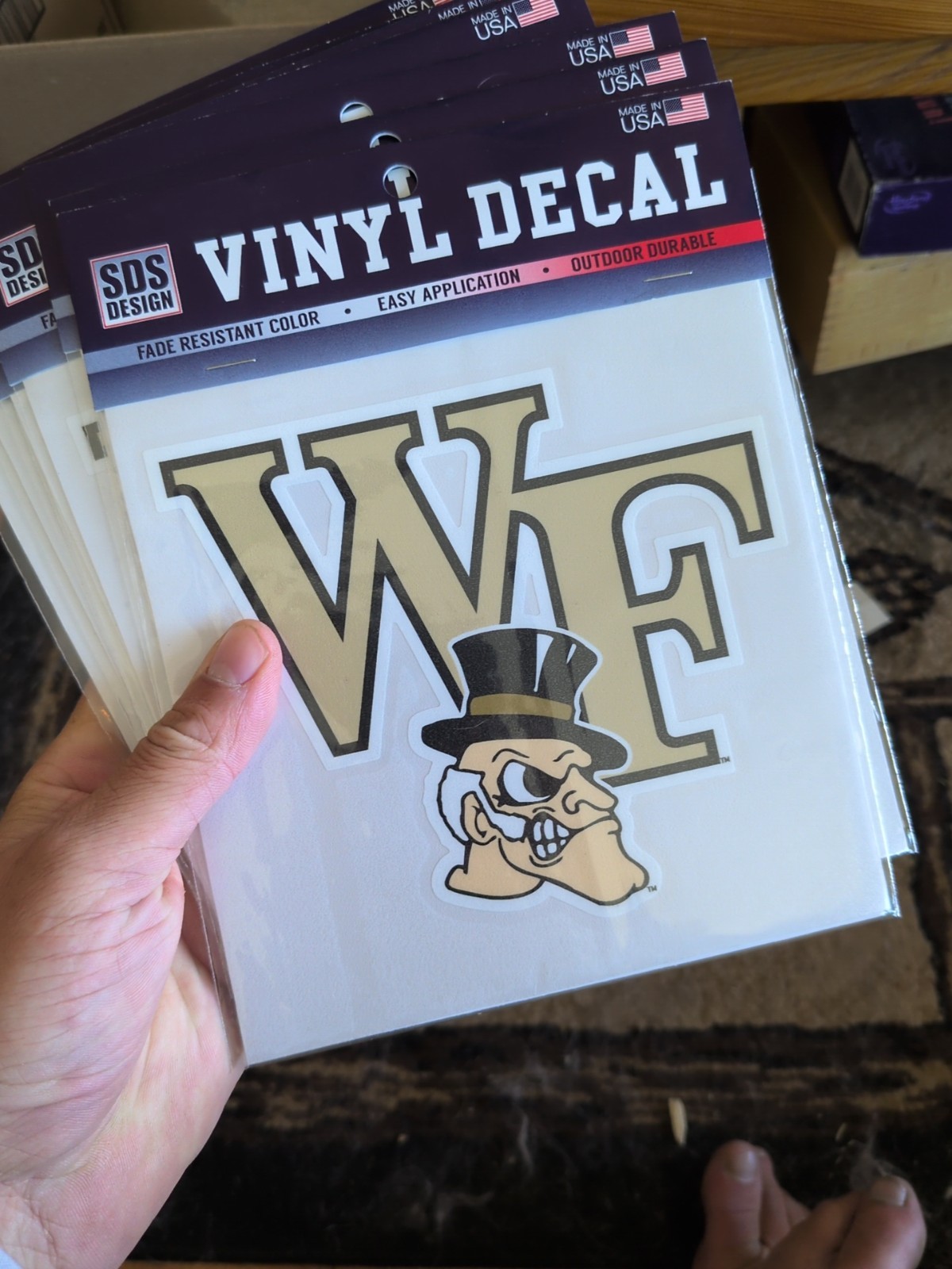 Wake Forest Demon Deacons 6" Weather Proof Sticker - Die Cut Application gallery