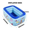 Inflatable Kiddie Pool, 51" x 33" x 21" Higher Kids Swimming Pool for 51in gallery