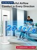 Uthfy Tower Fan with Remote, Portable 120° Oscillating Standing Fan, 3 Speeds & gallery