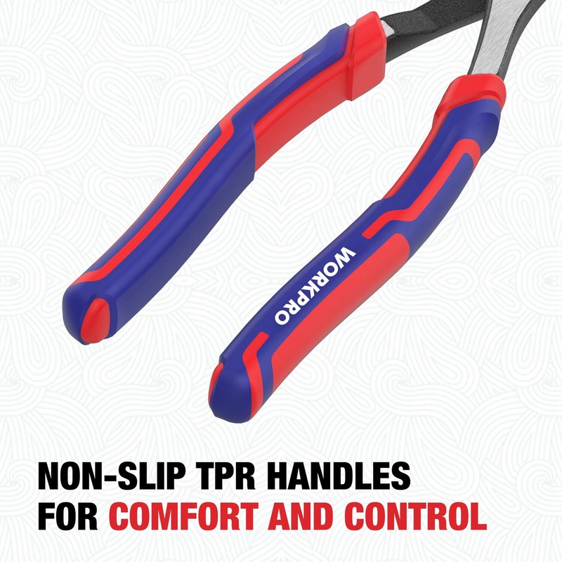 WORKPRO 8" High Leverage Diagonal Plier Heavy Duty Wire Cutters Diagonal Cutters gallery