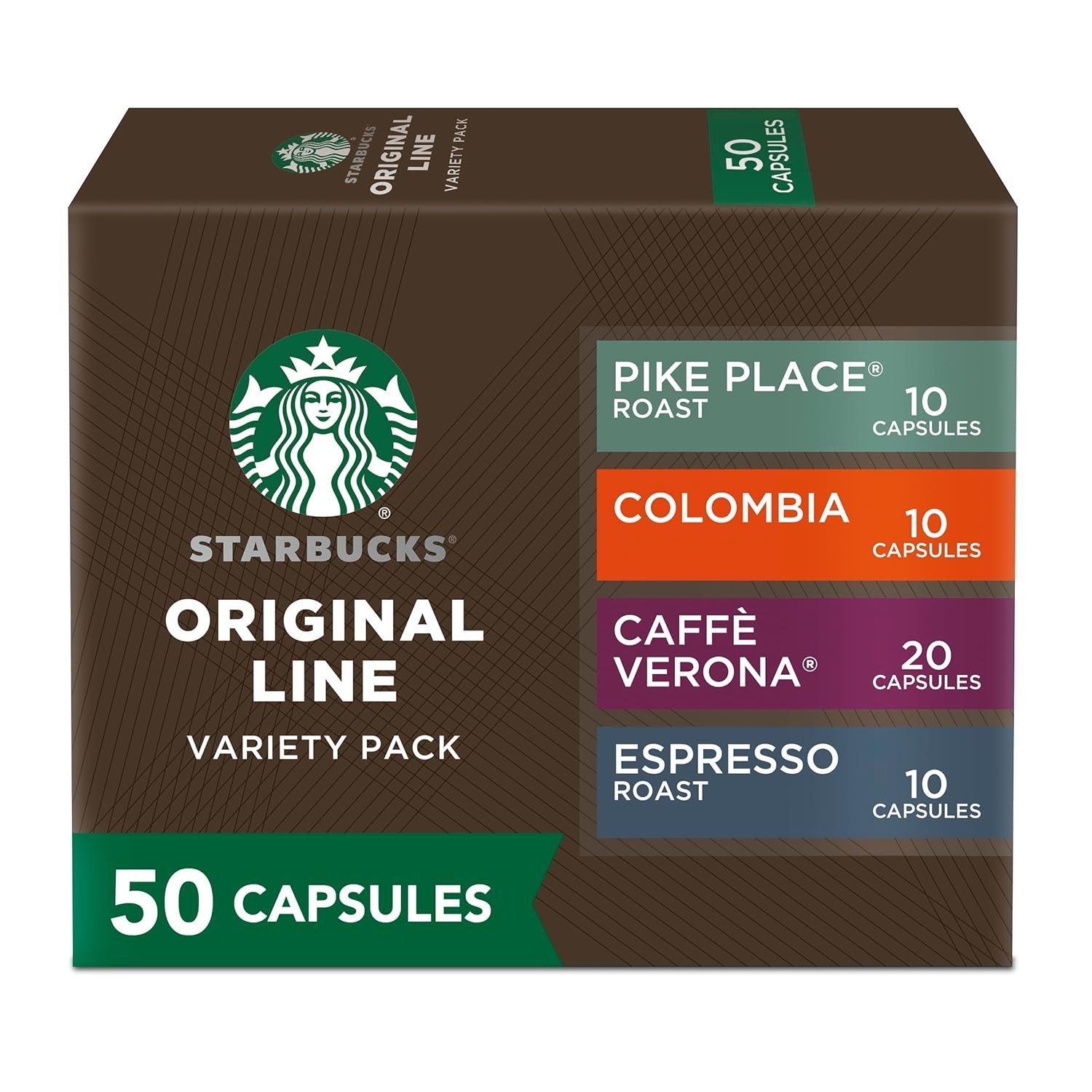 Starbucks by Nespresso Original Line Variety Pack Coffee,50/count Espresso Pods. gallery
