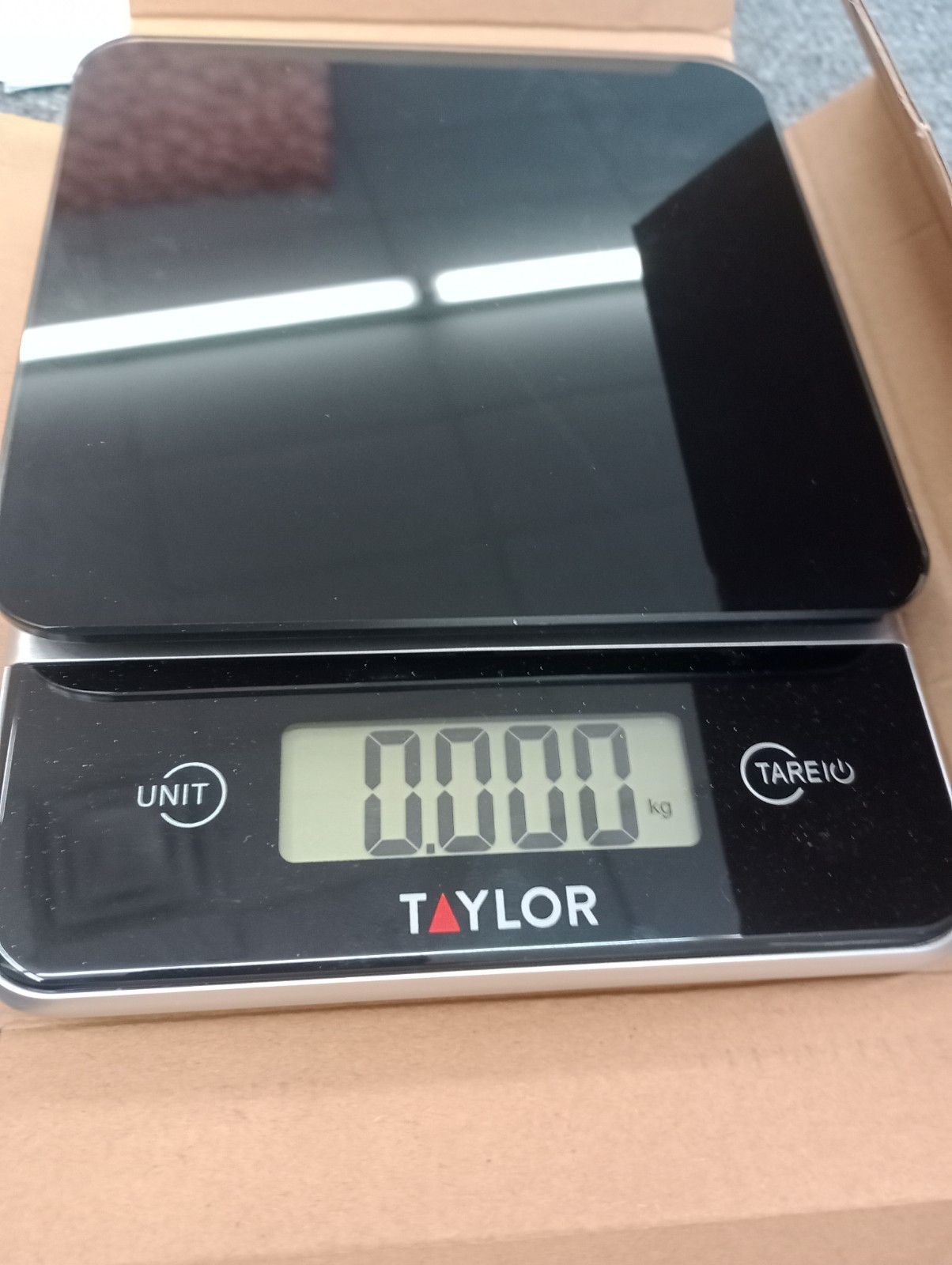 Taylor Black Glass Top 11 lb Digital Kitchen Food Scale gallery