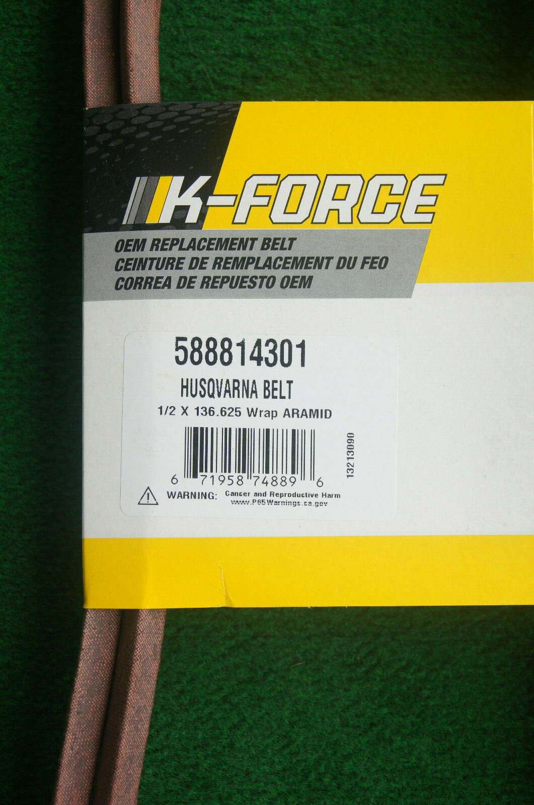 Replacement for HUSQVARNA BELT 588814301 with ARAMID FIBER REINFORCEMENT gallery