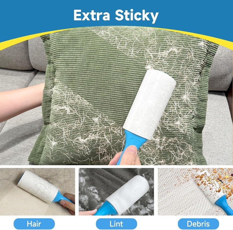 600 Sheets Extra Sticky Lint Rollers with Ergonomic Handles for Pet Hair gallery
