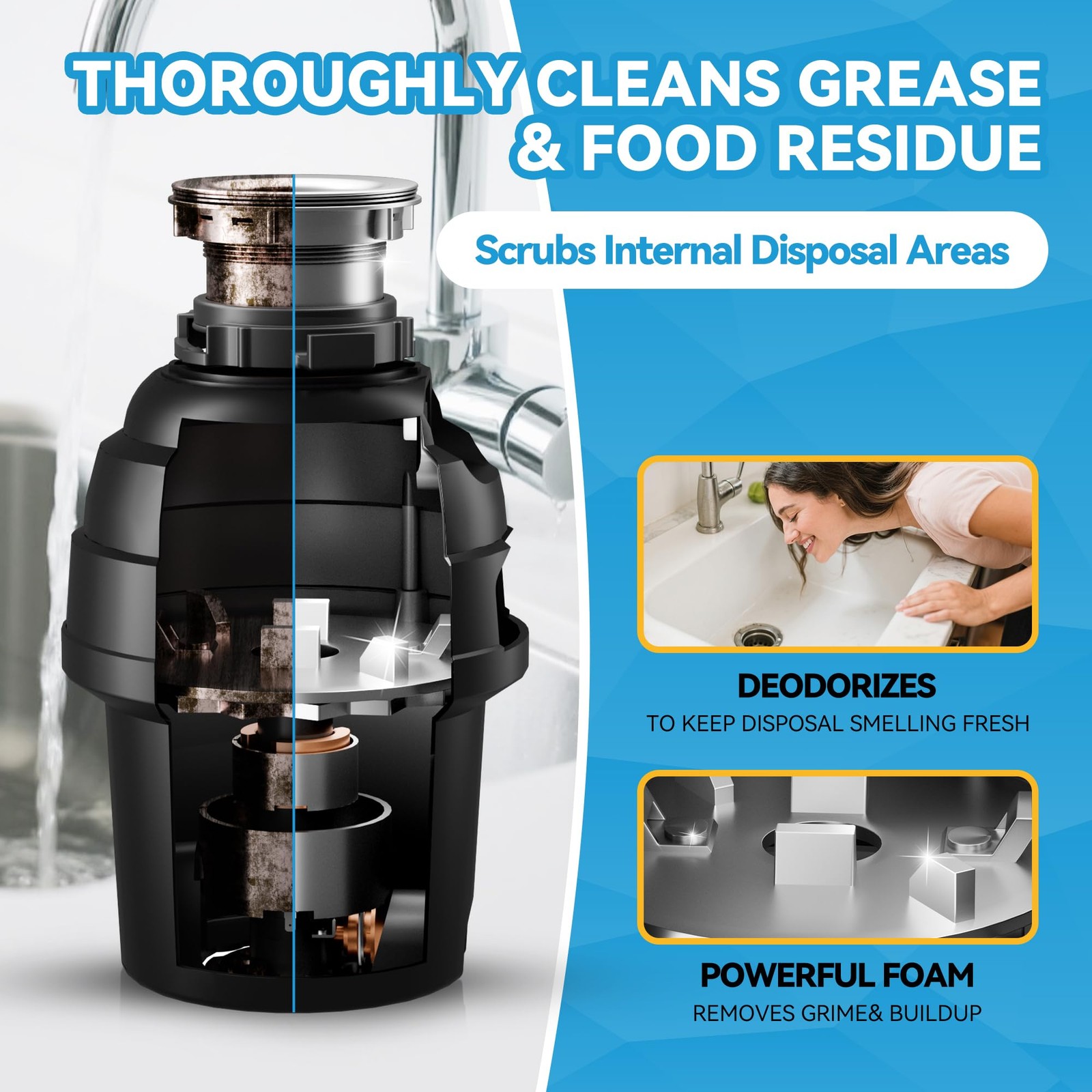 Garbage Disposal Cleaner Deodorizer 24 Pack Dishwasher cleaning supplies Wash... gallery