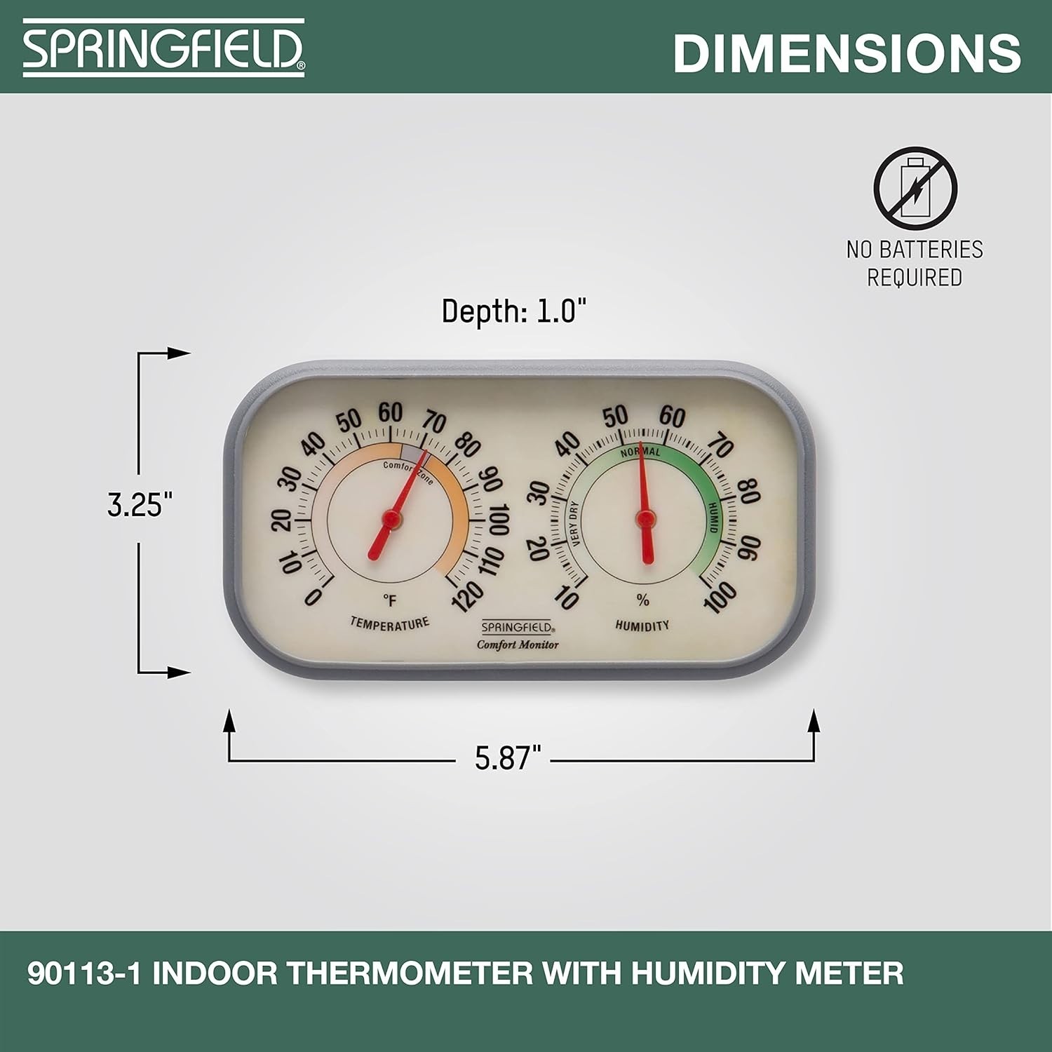 Multicolor Indoor Thermometer and Humidity Meter—Wall Mount or Tabletop gallery