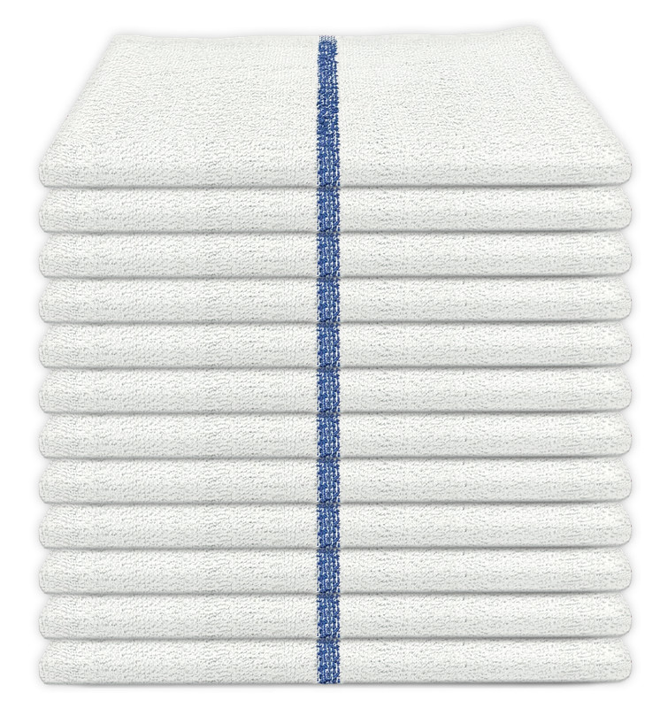 NEW BULK 12-120 PACK STRIPE KITCHEN CLEANING BAR TOWELS BARMOPS HEAVY DUTY 16X19 gallery