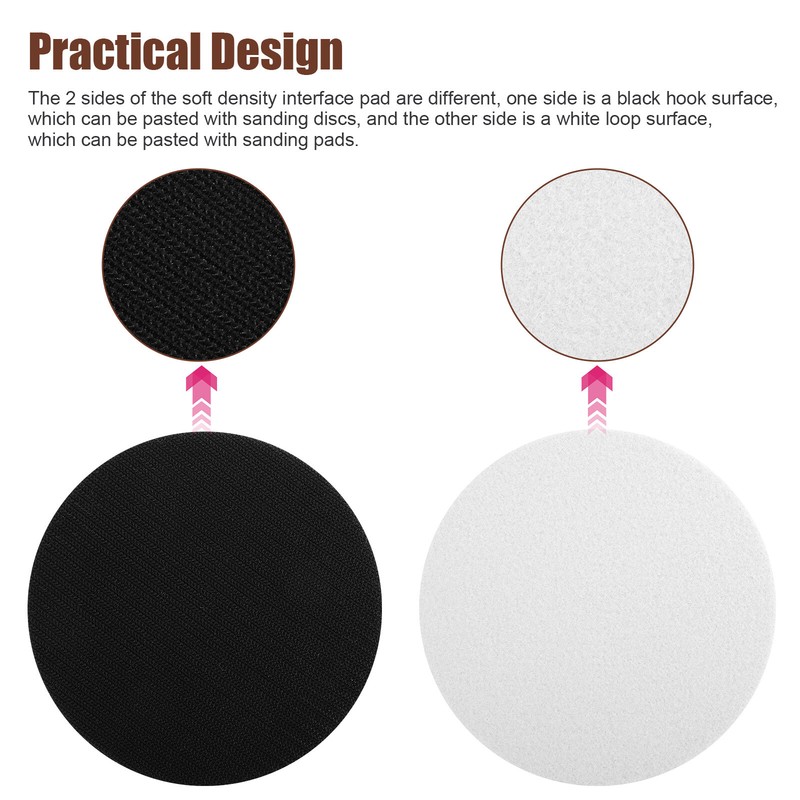 2/4x 6in Hook Loop Foam Cushion Interface Sanding Disc Sander Buffer Backing Pad gallery