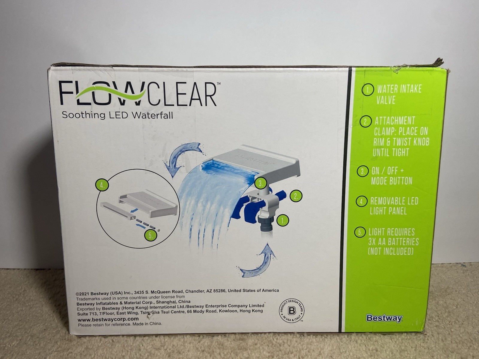 Bestway Flowclear Soothing LED Waterfall LED Accessory for Above-Ground Pools gallery
