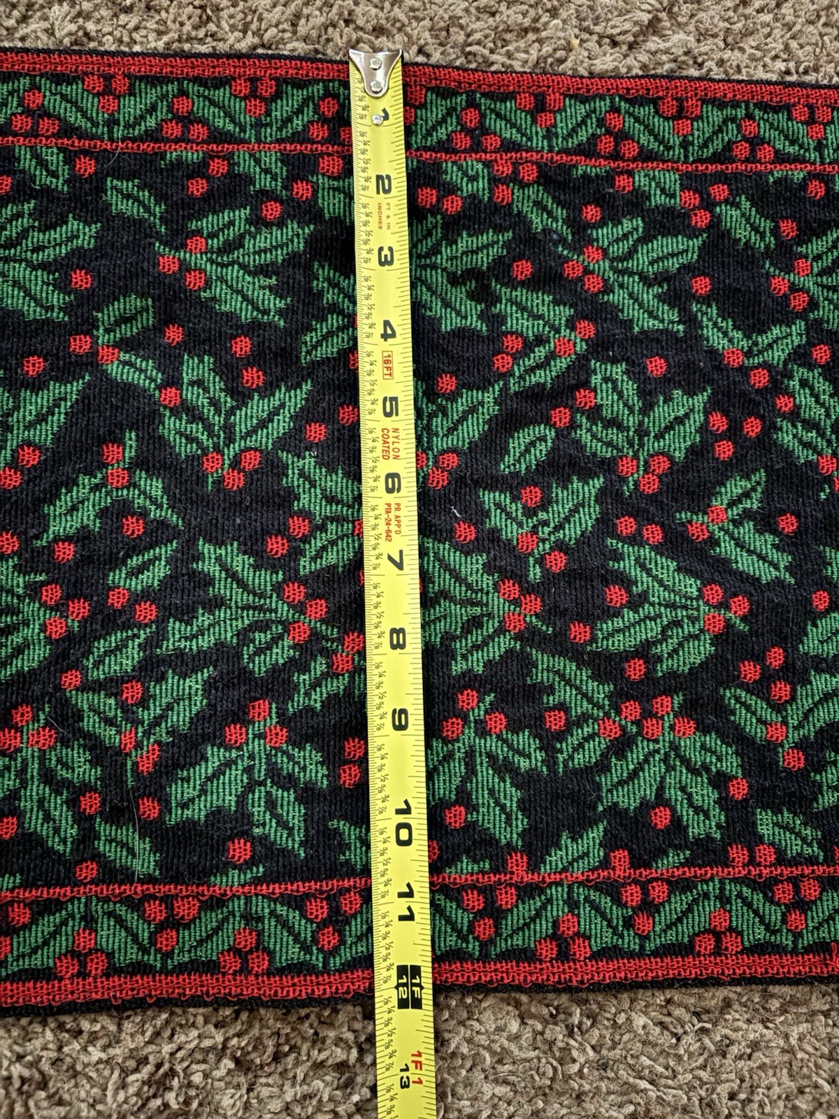 Tapestry Christmas Table Runner Holly & Berries 12x70” Holiday gallery