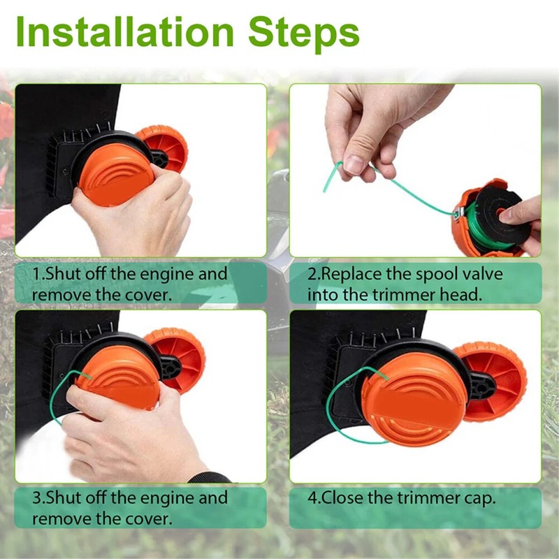 SF-080 String Trimmer Spool Line Cap Replacement For Black&Decker GH3000 Trimmer gallery