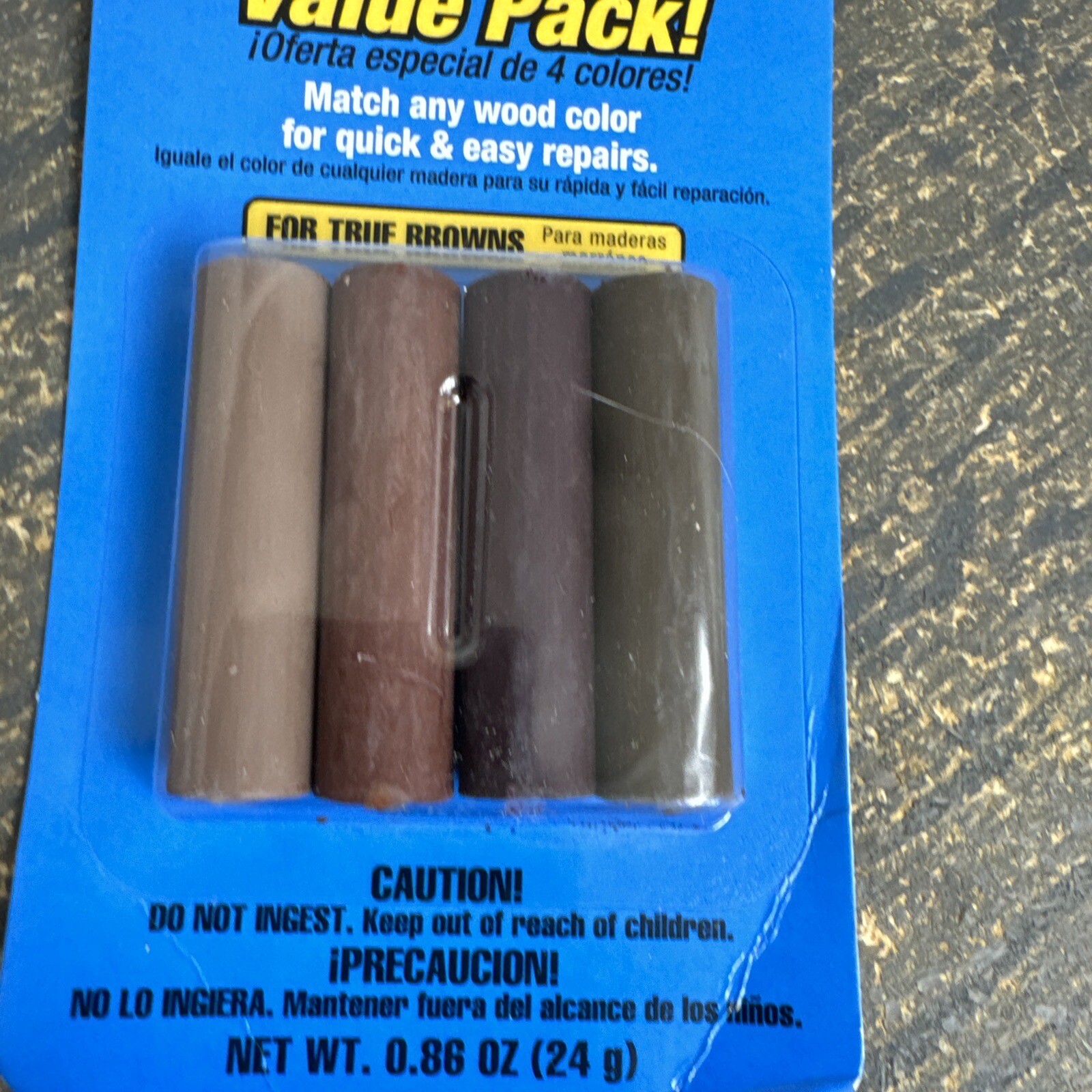 DAP Plastic Wood True Browns Blend Sticks Putty Repair Scratches Holes 0.86 oz gallery