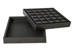 2 Square Plastic Humidity/Drip Tray for Bonsai Tree 5″x 5″x 0.75″ – Dark Brown