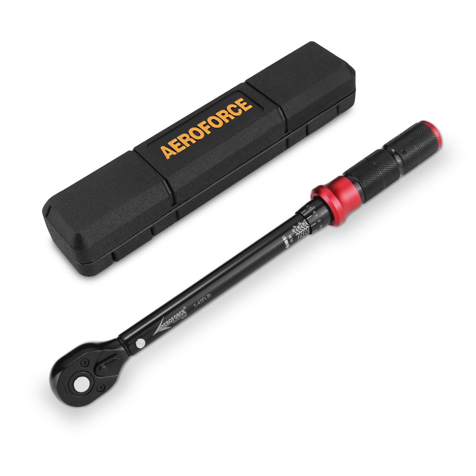 AEROFORCE 3/8" 5-45ft-lb Precision Torque Wrench, 72T Ratchet for Auto/Bike gallery