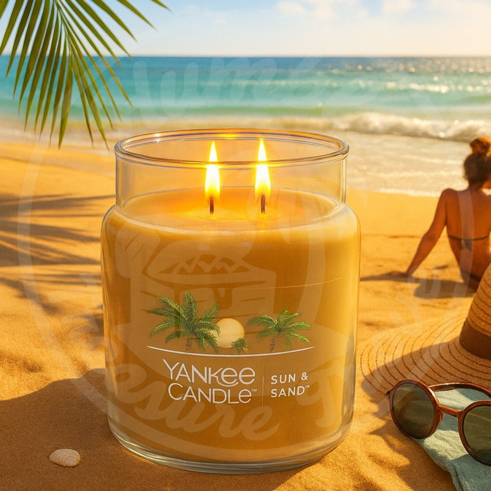 Yankee Candle Sun & Sand 13 oz Dual-Wick Jar Orange Flower Citrus & Powdery Musk gallery