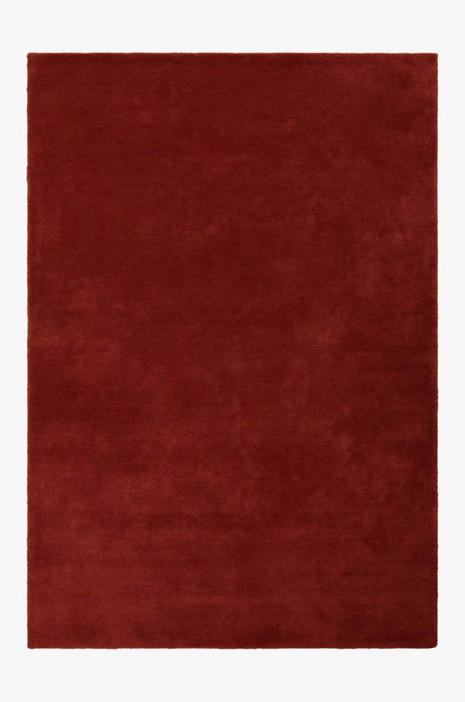 Red Solid Color Hand Tufted Area Rug 8x10 ft for Dining Room and Bedroom Carpet