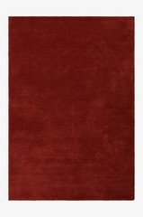 Red Solid Color Hand Tufted Area Rug 8×10 ft for Dining Room and Bedroom Carpet