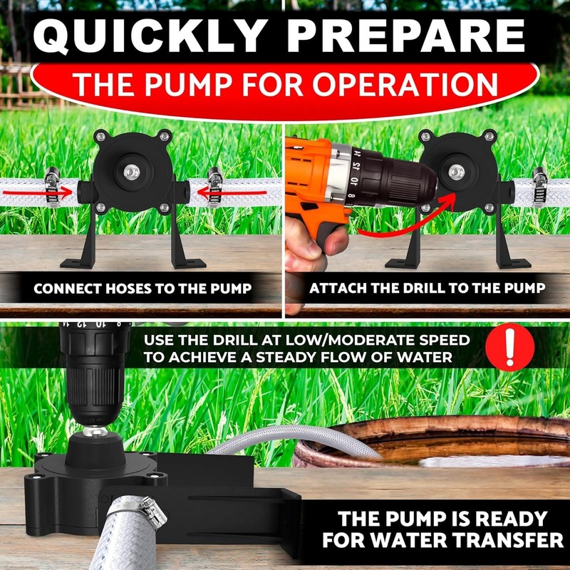 Durable Electric Drill Pump for Efficient Liquid Transfer - Lightweight, 40L/min gallery
