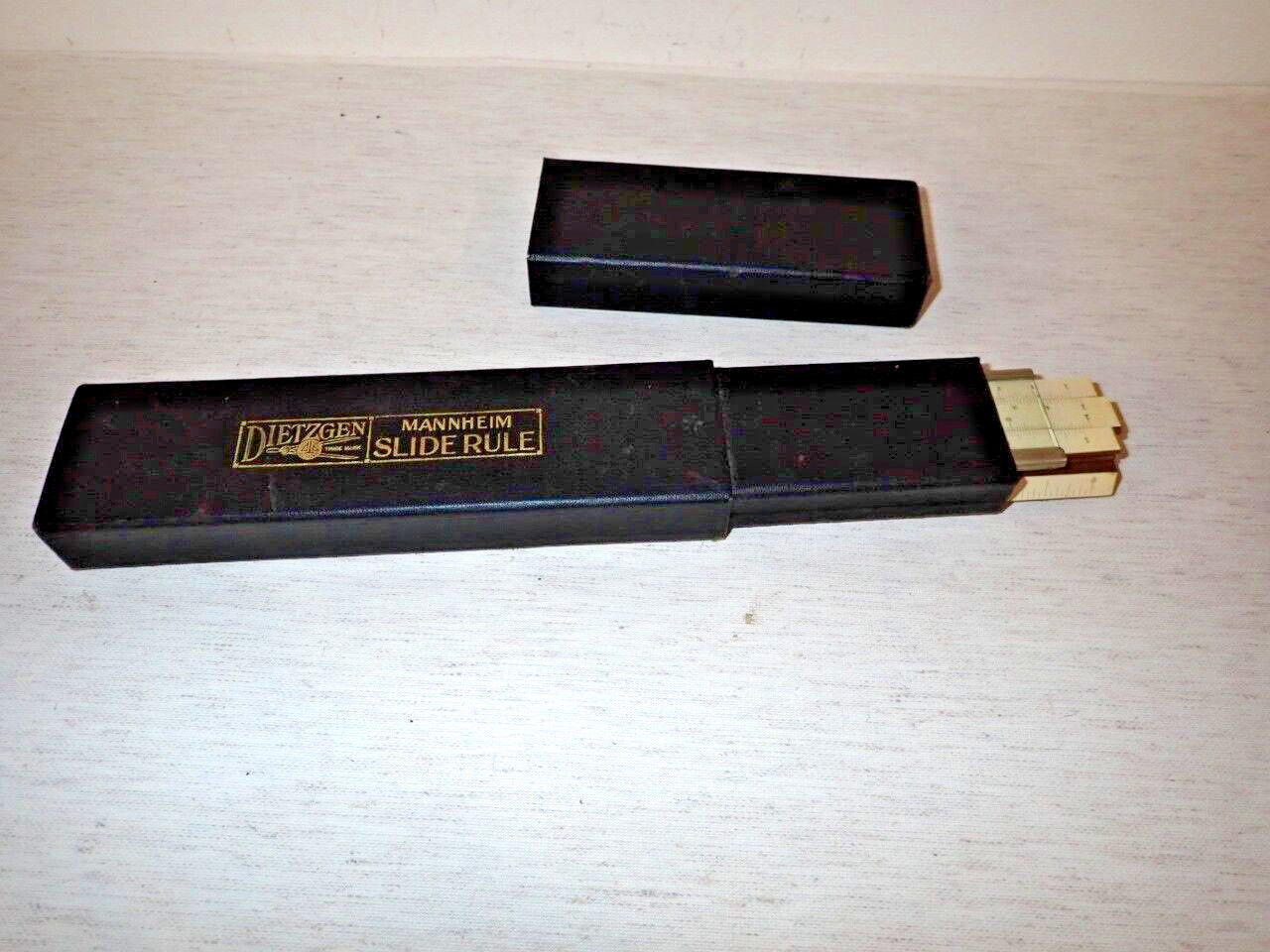 Vng. Eughene Dietzgen Mannheim Slide Rule Engineering Multilog Wood 4sided Ruler gallery