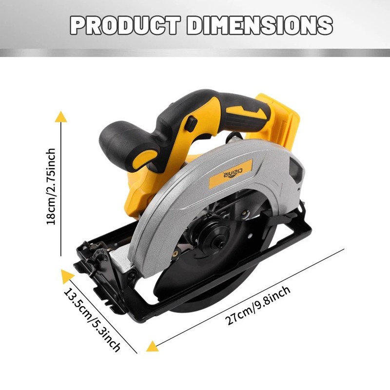 7-1/4" Cordless circular saw compatible FOR DEWALT 20V MAX battery(NO battery ) gallery