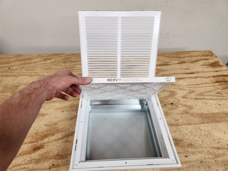 14"X20" HVAC return air kit, filter grille, metal box 14" collar & 1 Air filter. gallery