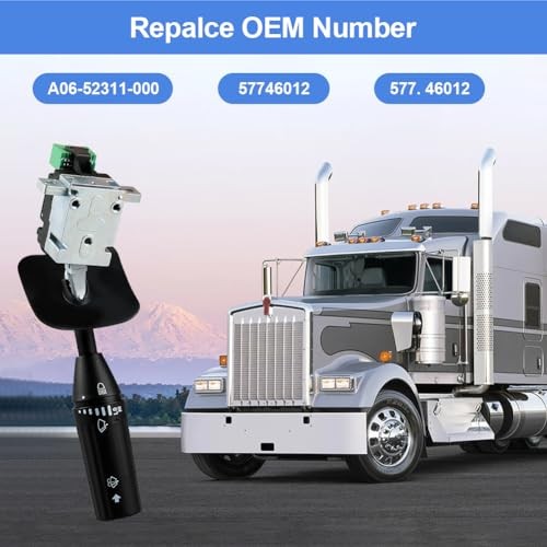 Turn Signal Switch, Push Button, Black, Manual, Compatible with A06-52311-000 gallery