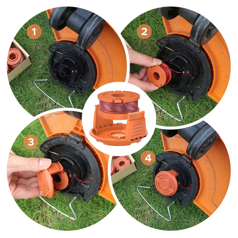 WORX WA0010 8pcs Replacement Spool Line +2pcs Cap For String Trimmer/Edger gallery