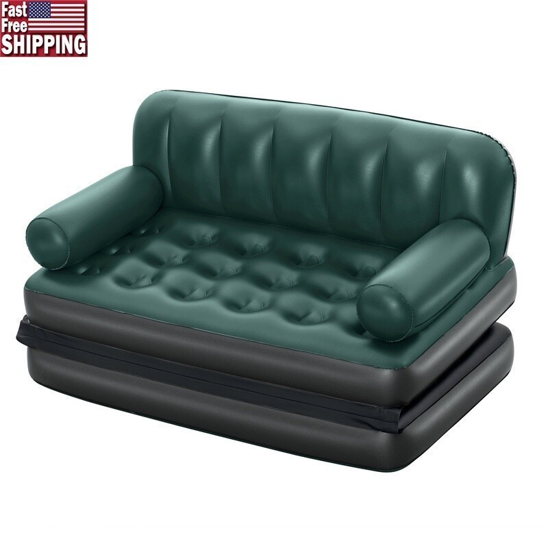 Multi-Max 5-in-1 Inflatable Air Couch Double Sofa Lounge Recliner Bed Portable