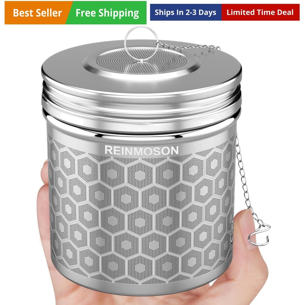 Extra Large Tea Infuser for Loose Tea & Spice Infuser for Cooking, Extra Fine...