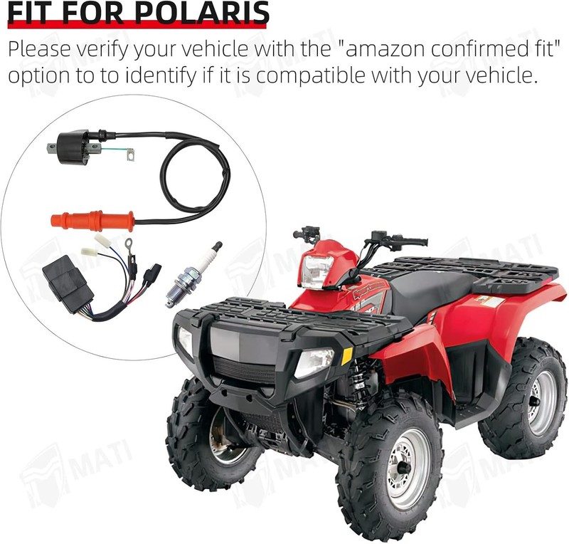 M MATI Ignition Coil & Spark Plug & CDI for Polaris Sportsman 500 Big Boss 50... gallery