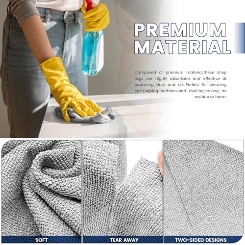 75 Pack Microfiber Cleaning Cloth Roll,Reusable Washable Ultra Tear Away gallery