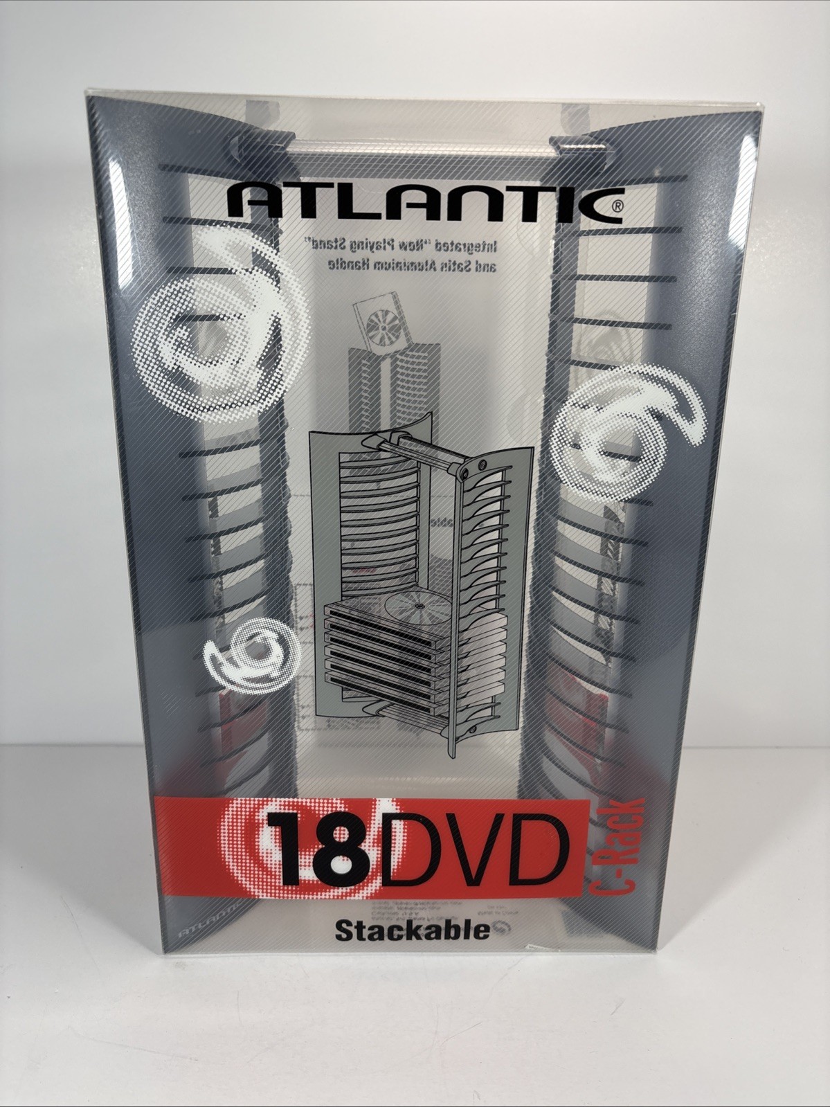 Atlantic DVD Storage Tower Shelf Rack Holds 18 Regular DVD Case New Old Stock gallery