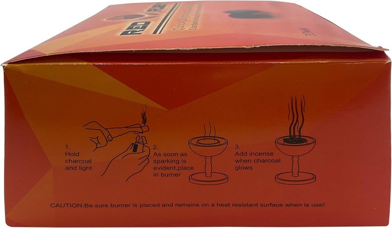 100 Pack Quick Light Charcoal Tablets for Incense - 33Mm Resin Burner gallery