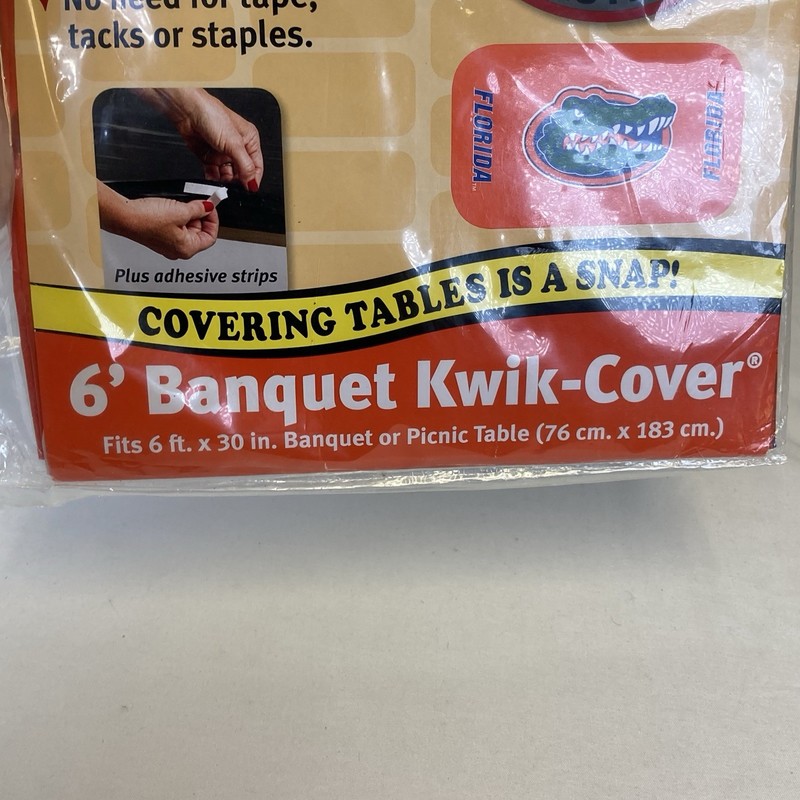 Kwik-Covers College Rectangular Fitted Plastic 6' Table Cover Florida Gators gallery