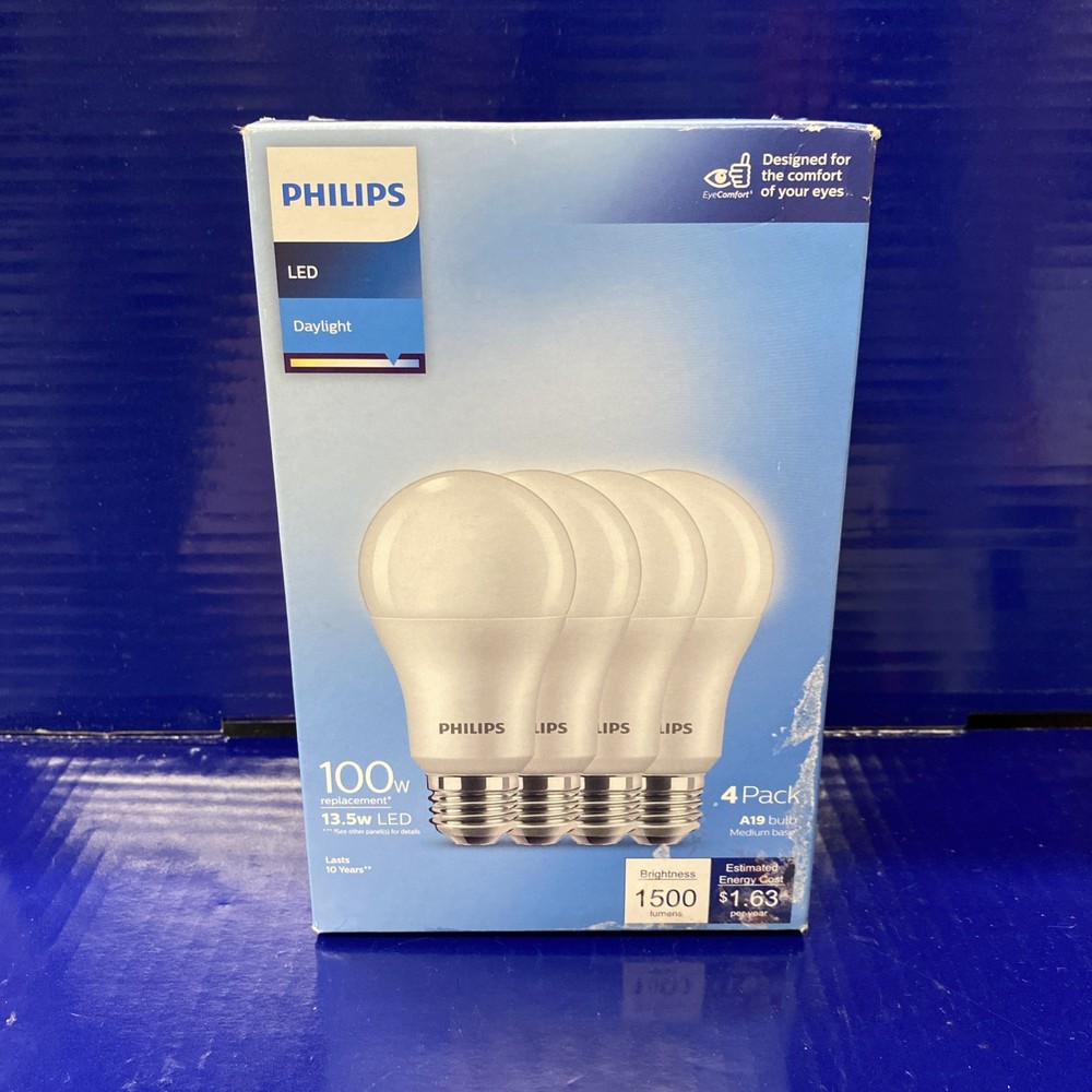 Basic Frosted Non-Dimmable A19 Light Bulb - EyeComfort Technology - 1500 Lumen