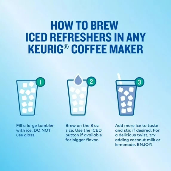 The Original Donut Shop, Iced Refreshers Berry Chill Flavor K-Cup Pods, 10 Count gallery
