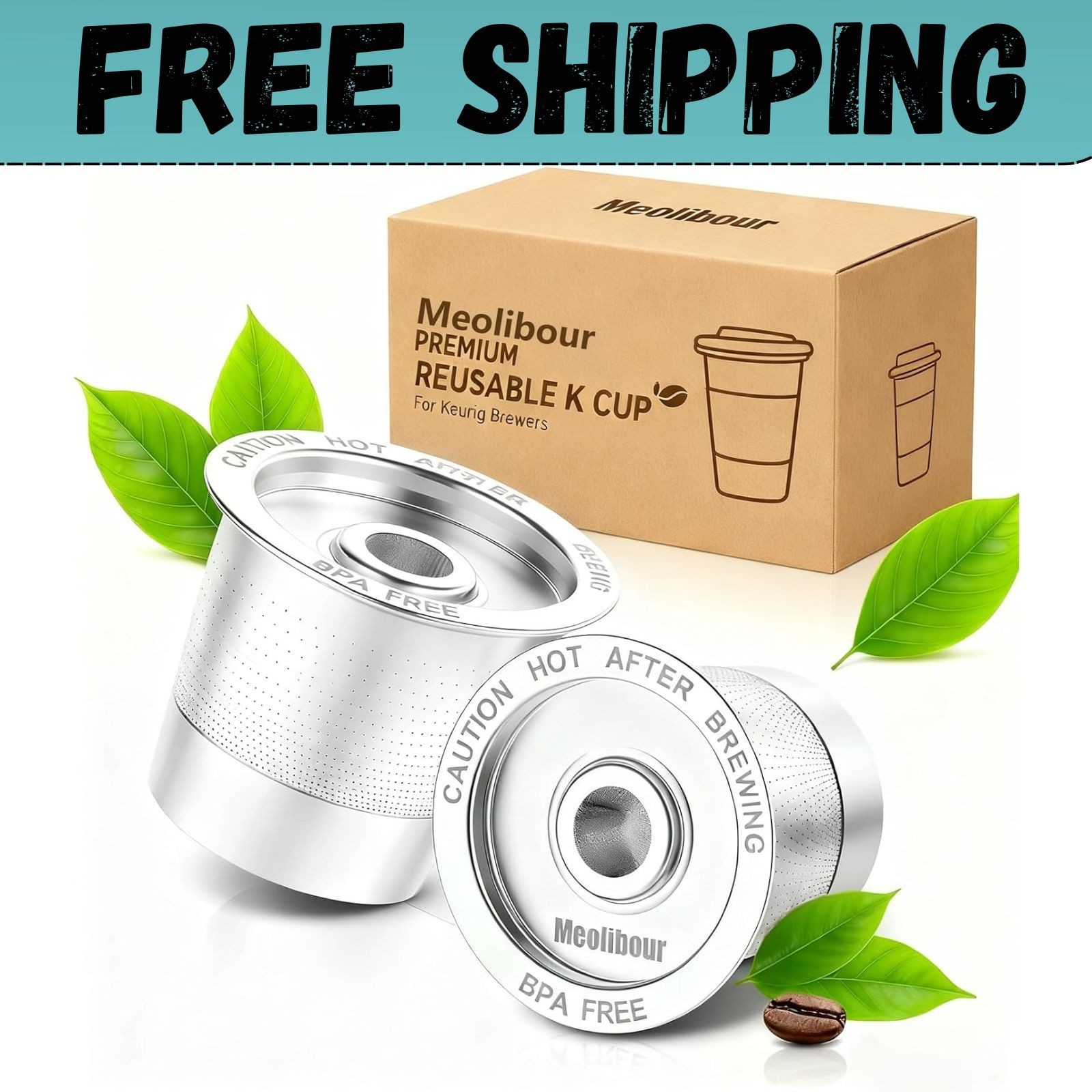 2 Pack K Cup Reusable Coffee Pods for Keurig: Stainless Steel Refillable K Cup - gallery