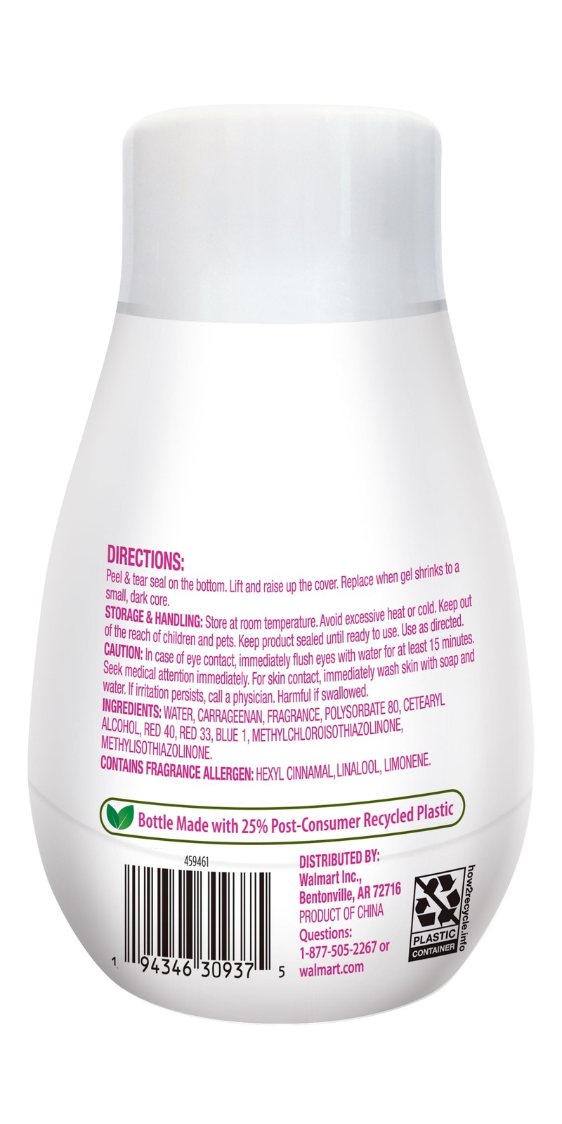 (6 pack) Great Value Adjustable Gel Cone Air Freshener, Raspberry Fields, 7 oz gallery