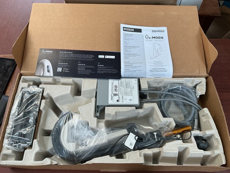NEW Moen 7565EVBL Align Smart Voice/Wave PullDown Kitchen Faucet MatteBlack B166 gallery