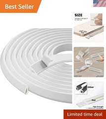 V Shape Thin Foam Weather Stripping Door Frame Seal Strip 19.7FT White, Draft…
