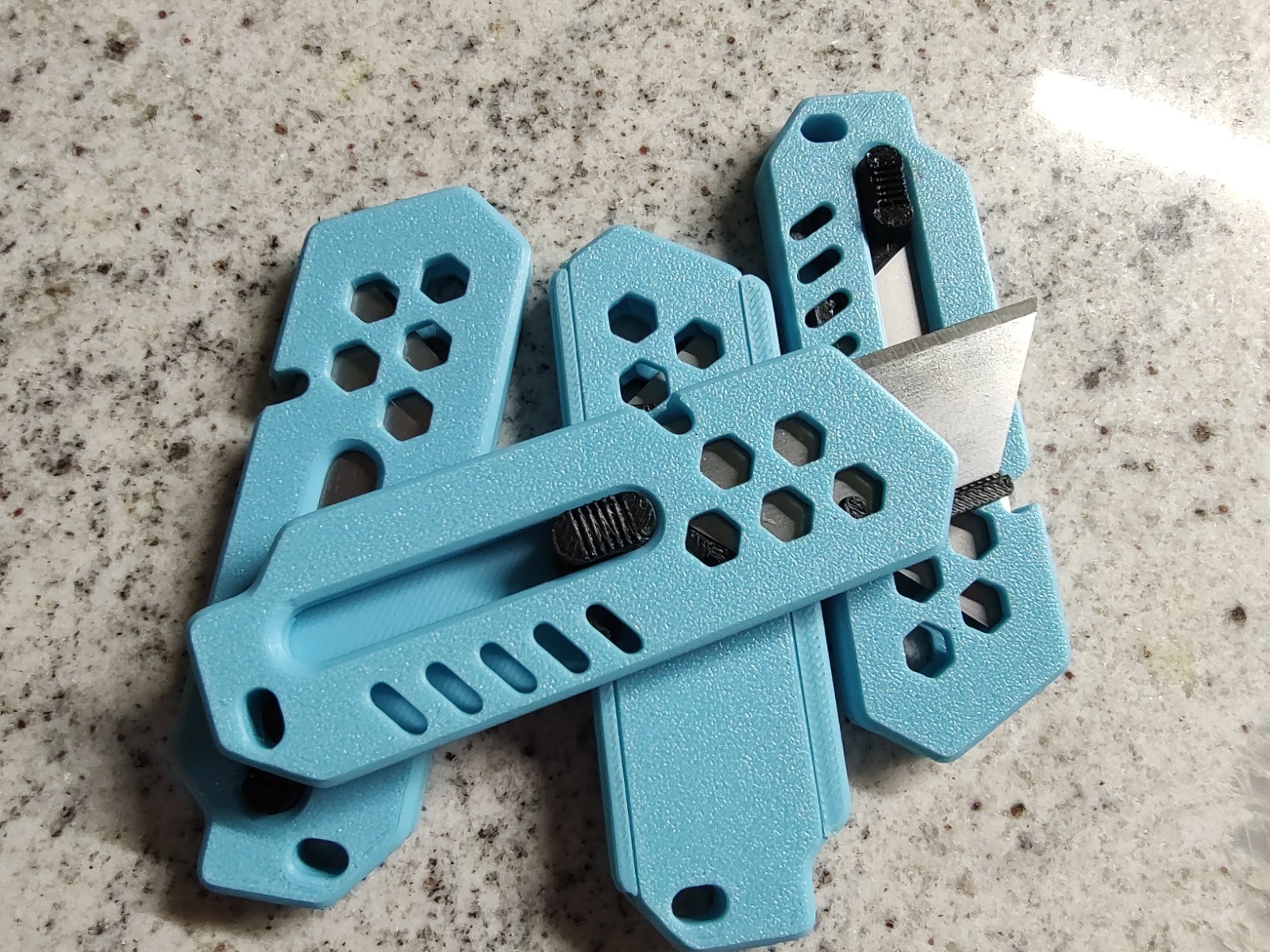 3-D Printed Retractable Box Cutter, Utility Knife, Razor Knife. gallery