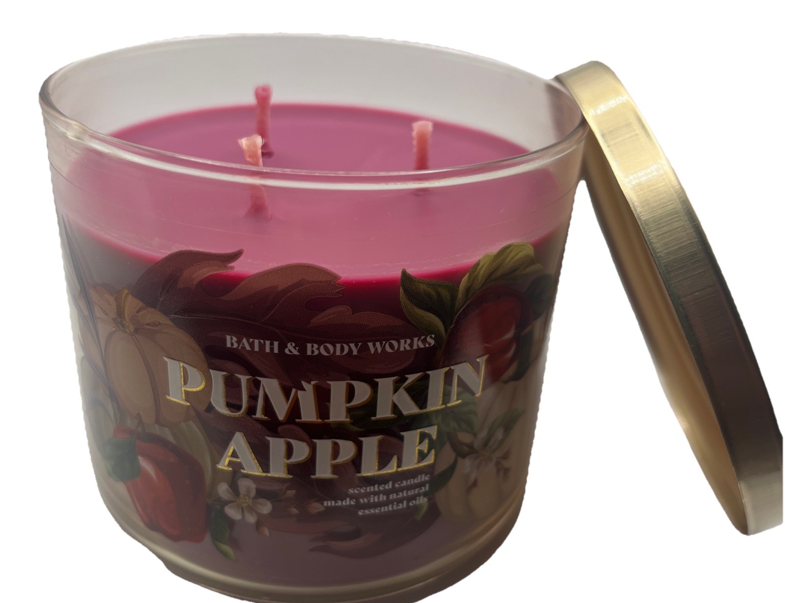 Bath & Body Works Pumpkin Apple Scented Candle with Essential Oils gallery